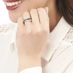 Histoire d'Or Bague Bethany Argent Blanc Oxyde De Zirconium