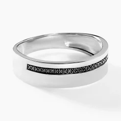 Histoire d'Or Bague Black Diamond Or Blanc Diamant Clearance