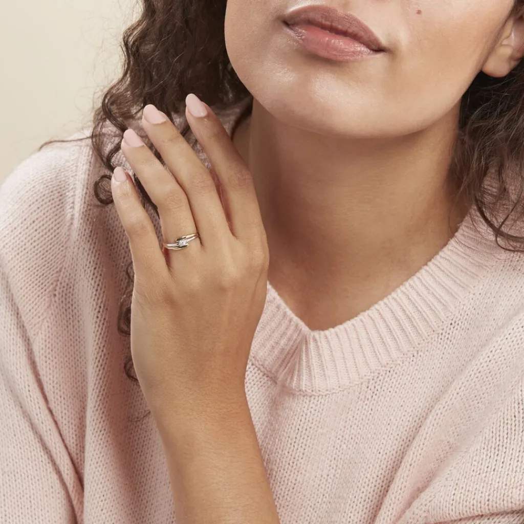 Histoire d'Or Bague Blandine Or Bicolore Diamant Online