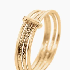 Histoire d'Or Bague Bohemian Plaqué Or Jaune Sale