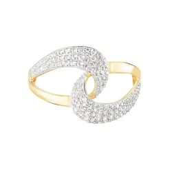 Histoire d'Or Bague Boucle D'or Or Jaune Oxyde De Zirconium Hot