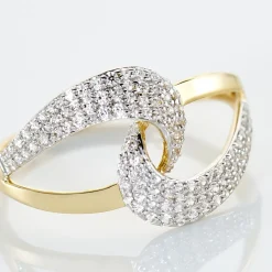 Histoire d'Or Bague Boucle D'or Or Jaune Oxyde De Zirconium Hot