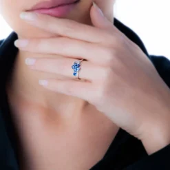 Histoire d'Or Bague Bouquet Or Blanc Saphir Et Diamant Discount