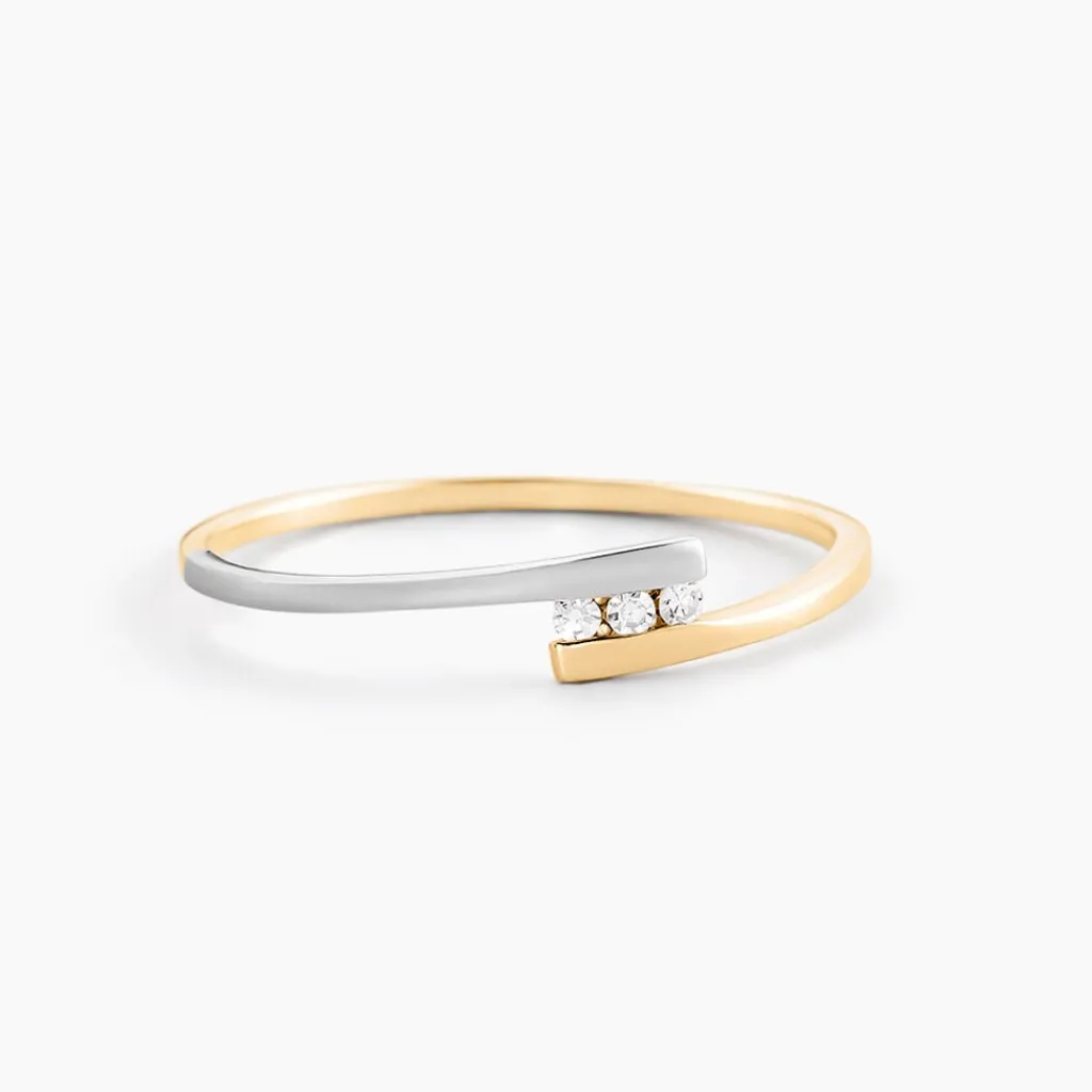 Histoire d'Or Bague Brooke Or Bicolore Diamant Hot