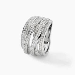 Histoire d'Or Bague Caledonia Argent Blanc Oxyde De Zirconium Sale