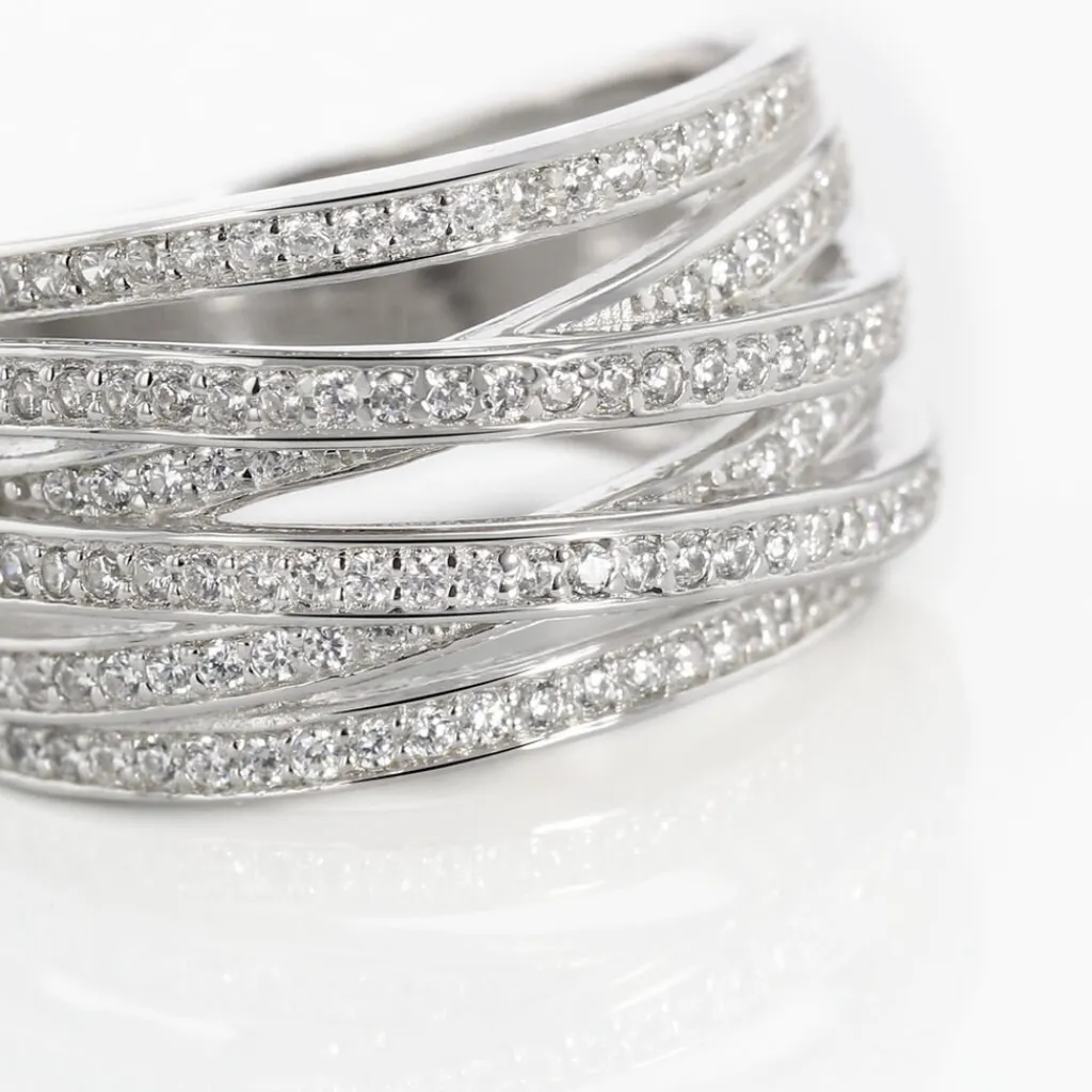 Histoire d'Or Bague Caledonia Argent Blanc Oxyde De Zirconium Sale