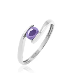Histoire d'Or Bague Camilia Or Blanc Amethyste Hot