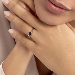 Histoire d'Or Bague Camilia Or Blanc Saphir Best