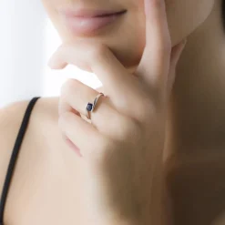 Histoire d'Or Bague Camilia Or Blanc Topaze Outlet