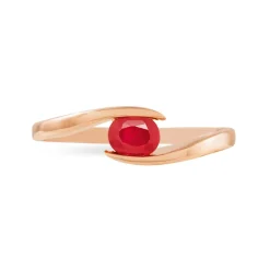 Histoire d'Or Bague Camilia Or Rose Rubis New