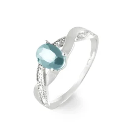 Histoire d'Or Bague Candice Or Blanc Aigue Marine Online
