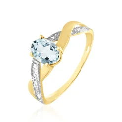 Histoire d'Or Bague Candice Or Jaune Aigue Marine Outlet
