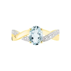Histoire d'Or Bague Candice Or Jaune Aigue Marine Outlet