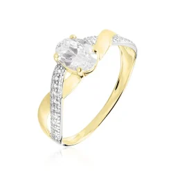 Histoire d'Or Bague Candice De Zirconium or jaune oxyde New