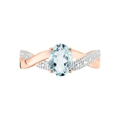 Histoire d'Or Bague Candice Or Rose Aigue Marine Online