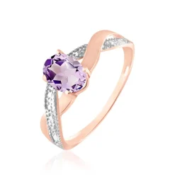 Histoire d'Or Bague Candice Or Rose Amethyste New