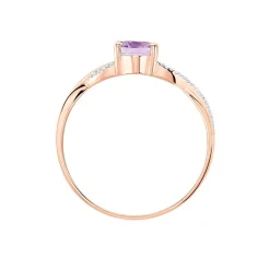 Histoire d'Or Bague Candice Or Rose Amethyste New