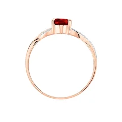 Histoire d'Or Bague Candice Or Rose Grenat Clearance