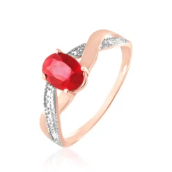 Histoire d'Or Bague Candice Or Rose Rubis New
