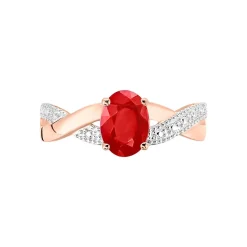 Histoire d'Or Bague Candice Or Rose Rubis New
