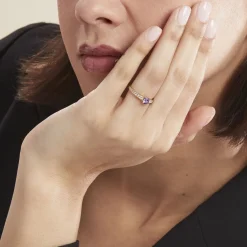 Histoire d'Or Bague Carrol Or Jaune Améthyste Oxyde De Zirconium or jaune améthyste violet Outlet