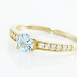 Histoire d'Or Bague Carrol Or Jaune Topaze Oxyde De Zirconium or jaune topaze bleu Discount