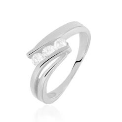 Histoire d'Or Bague Cascade Argent Blanc Oxyde De Zirconium