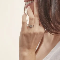 Histoire d'Or Bague Cascade Argent Blanc Oxyde De Zirconium