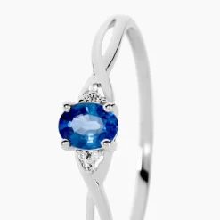 Histoire d'Or Bague Cassie Et Diamant or blanc saphir Clearance