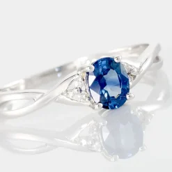 Histoire d'Or Bague Cassie Et Diamant or blanc saphir Clearance