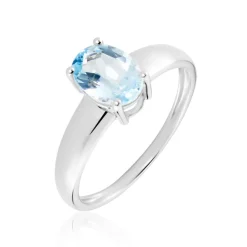 Histoire d'Or Bague Cassius Or Blanc Topaze Bleu Sky Clearance