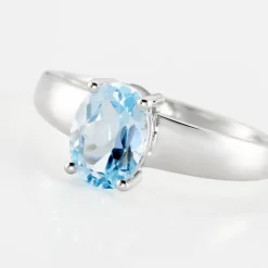 Histoire d'Or Bague Cassius Or Blanc Topaze Bleu Sky Clearance
