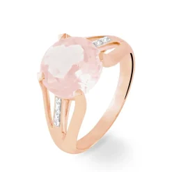 Histoire d'Or Bague Cecile Or Rose Quartz Et Diamant Clearance