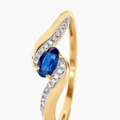 Histoire d'Or Bague Celestine Or Jaune Saphir Et Diamant Outlet
