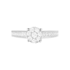 Histoire d'Or Bague Celia or blanc diamant New