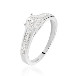 Histoire d'Or Bague Celia or blanc diamant