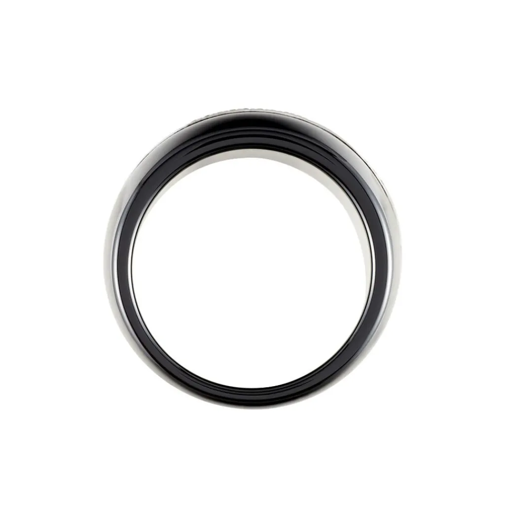 Histoire d'Or Bague Ceramik Design Argent Blanc Oxyde De Zirconium Et Céramique