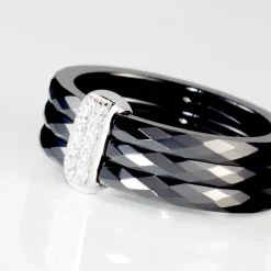 Histoire d'Or Bague Ceramik Design Argent Blanc Oxyde De Zirconium Et Céramique Discount