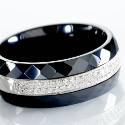 Histoire d'Or Bague Ceramik Design Argent Blanc Oxyde De Zirconium Et Céramique Online