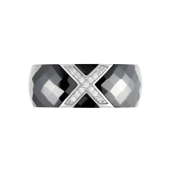 Histoire d'Or Bague Ceramique X Argent Blanc Oxyde De Zirconium Et Céramique