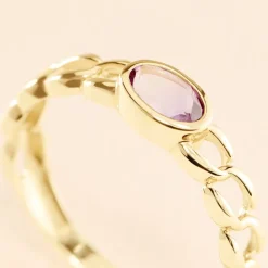 Histoire d'Or Bague Chain Or Jaune Améthyste or jaune améthyste violet Clearance