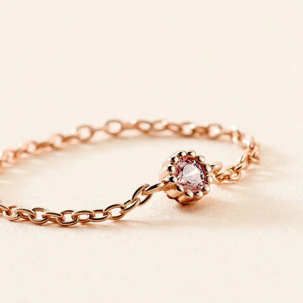 Histoire d'Or Bague Chaine Rio Selaron Argent Rose Oxyde De Zirconium argent rose oxyde rose Sale