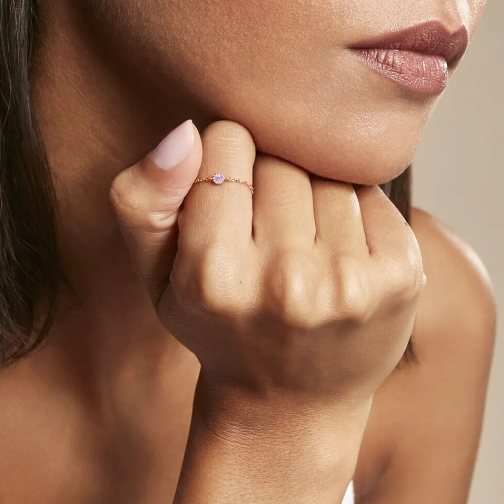 Histoire d'Or Bague Chaine Rio Selaron Argent Rose Oxyde De Zirconium argent rose oxyde rose Sale