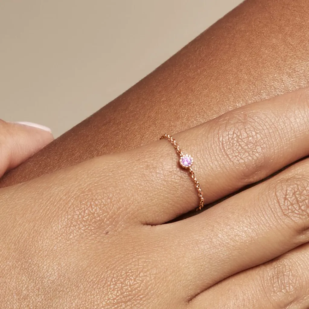 Histoire d'Or Bague Chaine Rio Selaron Argent Rose Oxyde De Zirconium argent rose oxyde rose Sale