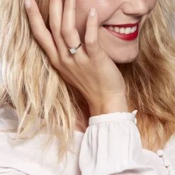 Histoire d'Or Bague Charlene Platine Blanc Diamant