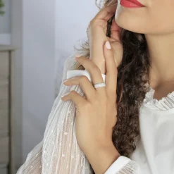 Histoire d'Or Bague Charlotte or blanc diamant Sale