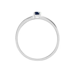 Histoire d'Or Bague Charmante Or Blanc Saphir Et Diamant