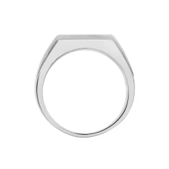 Histoire d'Or Bague Chevalière Acier Vieillit Teodor Oxydes De Zirconium Discount