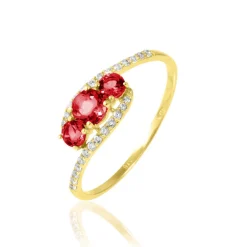 Histoire d'Or Bague Chloe Or Jaune Rubis Et Diamant Sale
