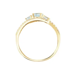 Histoire d'Or Bague Chloe Or Jaune Topaze Et Oxyde De Zirconium or jaune topaze bleue